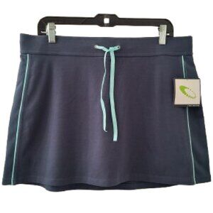 NEW Tek Gear Cotton Stretch Gray Tennis Workout Skort - Women's Large